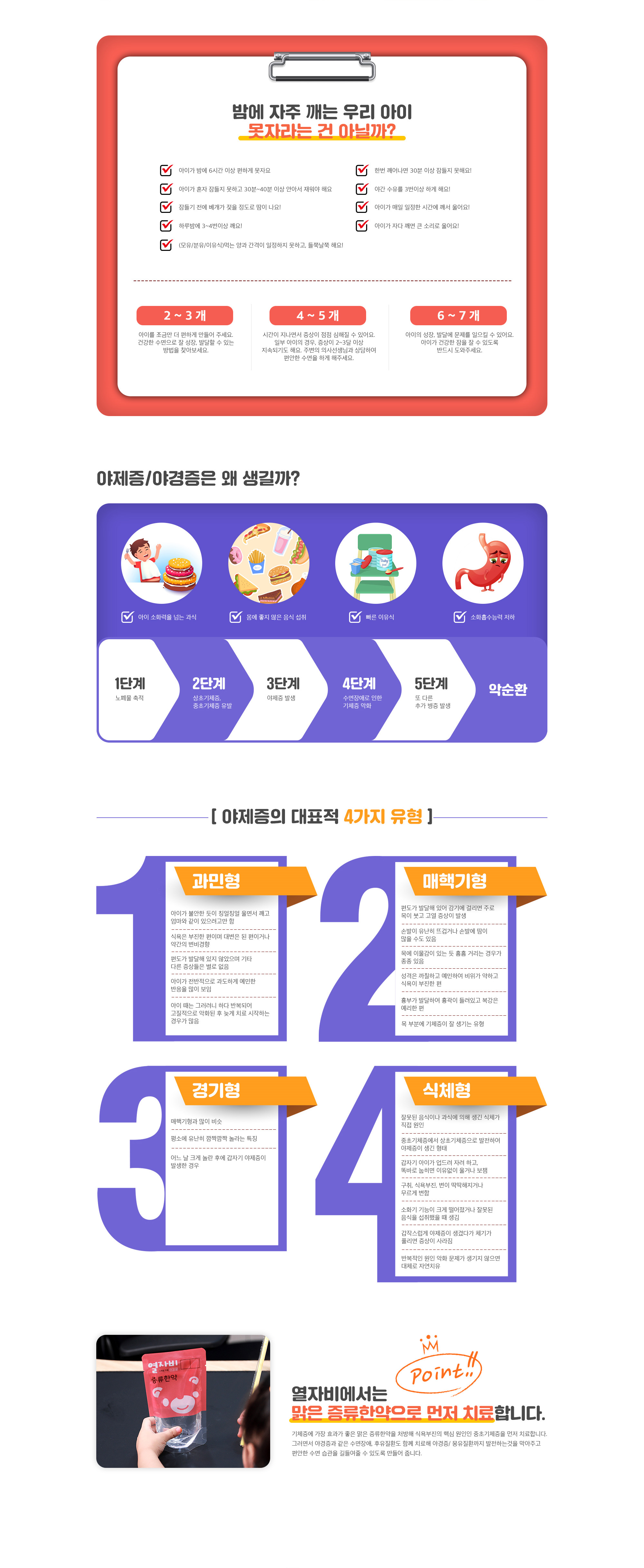 어려서 밤에 안자고 우는거라고요? 야제증은 못자서 우는 병입니다! 0~2세 사이의 아이들이 밤에 우는 증상을 흔히 야제증, 놀래 깨서 우는 것을 야경증이라고 합니다. 밤낮이 바뀌어서 그러려니 하거나 조금 지나면 괜찮을꺼라 여기지만 하루하루 반복될 수록 엄마 아빠도 지쳐갑니다. 안울어도 문제지만 엄마 아빠가 힘들 정도로 잠을 깨고 자주 운다면 배가 고파서 우는게 아니라 아파서 우는 것입니다. 